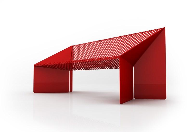 GARDA DESIGN Скамейка из перфорированного листового металла sun-id-1430629 - Вид №2