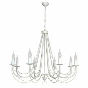 Люстра дизайнерская Asked белая 10137-8L SUPERNW СВЕЧИ 056659 Белый