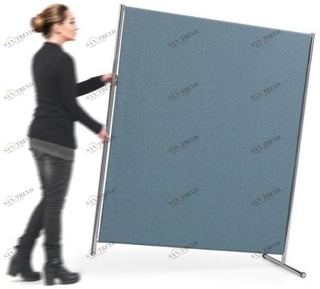 Caimi Brevetti Мобильная звукопоглощающая офисная перегородка из ткани Snowsound fiber products sun-id-1457680