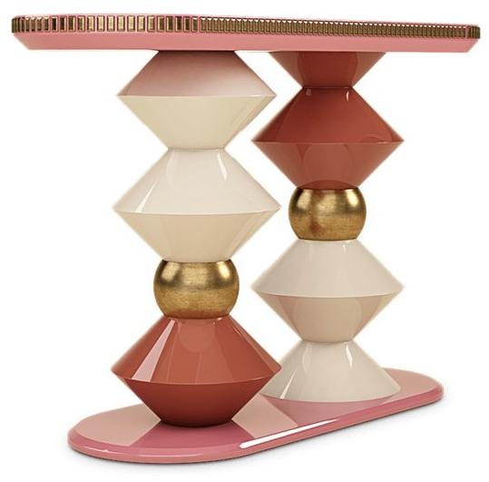 Malabar Овальная лакированная деревянная консоль Cortez sun-id-1409920 - Вид №2