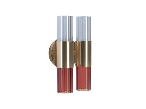 Светодиодный настенный светильник из латуни и цветного стекла