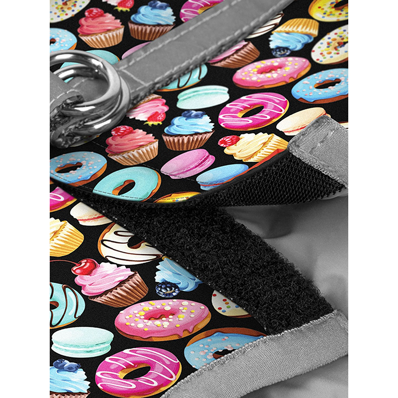 ПР0053672 Шлейка для собак Waudog с рисунком Пончики (XS3, обхват груди 32-35см, обхват шеи 22-24см) COLLAR  - Вид №2