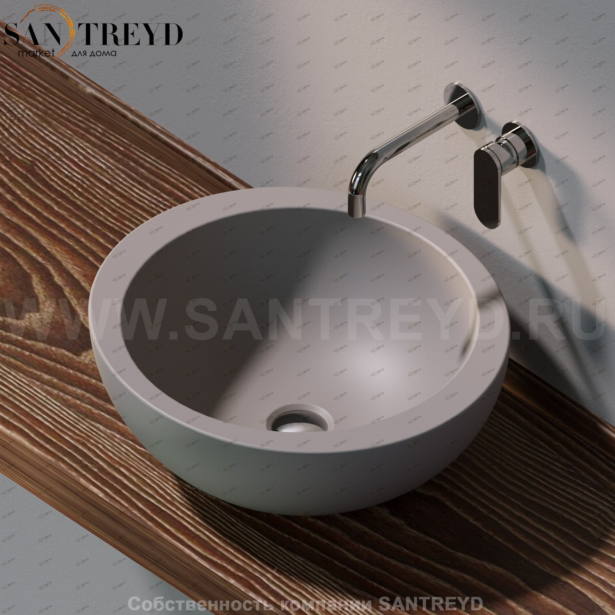 FT52L1019 Накладная раковина на столешницу  круглая Ceramica Flaminia Fonte