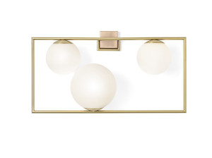 Стальной и стеклянный настенный светильник