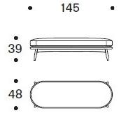 Saba Italia Мягкая подножка из ткани Oltremare sun-id-1397496 - Вид №1