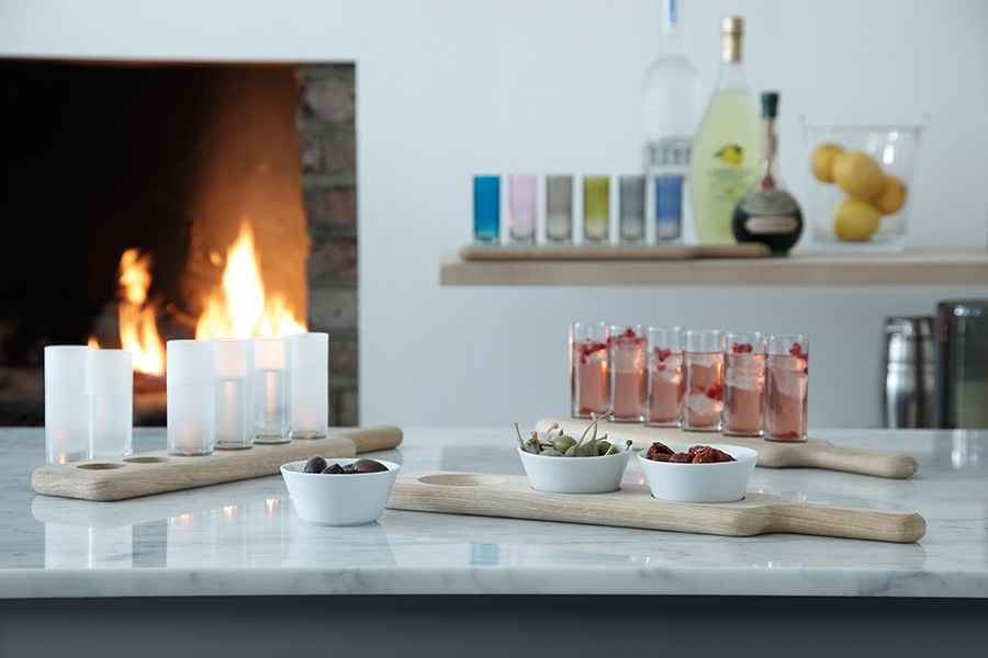 G1049-03-301 Набор стопок на деревянной подставке paddle, 40 см, 6 шт. LSA International  - Вид №5