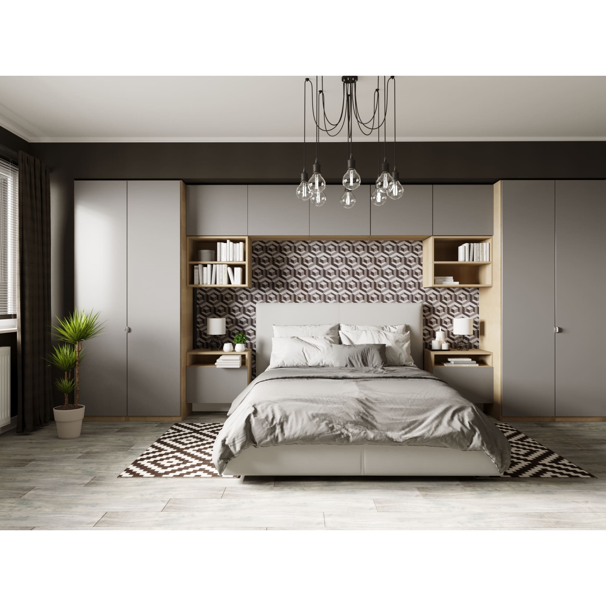 81965217 Дверь для шкафа МФ 38x59.6x1.6 см цвет графит Lion Santreyd  - Вид №3