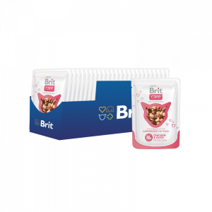 ПР0021333*24 Корм для кошек Care Курица, утка конс. пауч 80г (упаковка - 24 шт) Brit