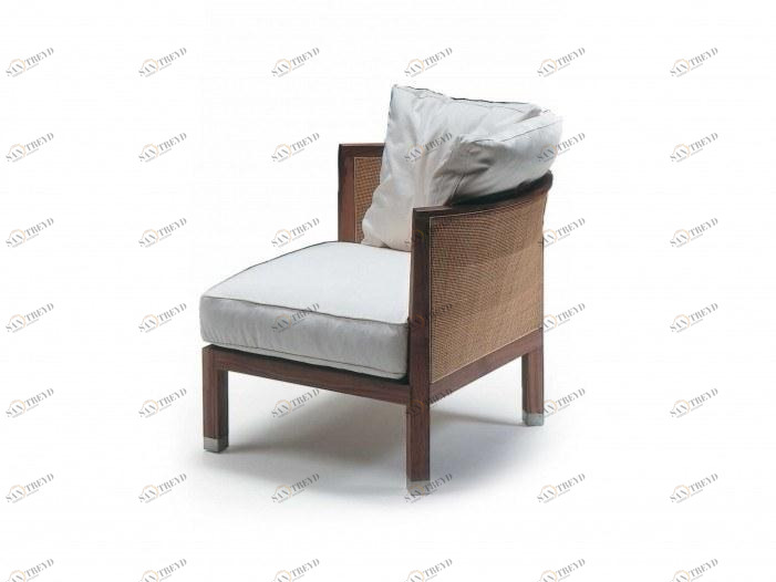 Flexform Кресло из дерева и ткани sun-id-1508555