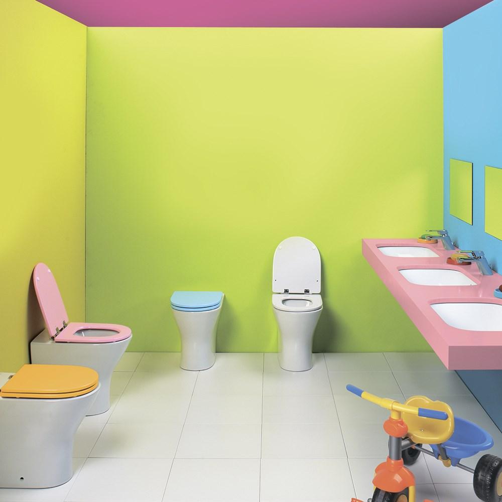 Набор Sanitana приставной INFANTIL: чаша BTW + крышка розовая S10013123300000;S80007332907500 - Вид №3