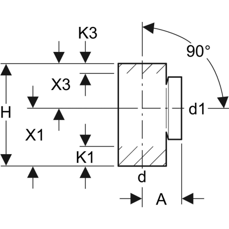 369.451.16.1 Ревизия Geberit PE 90°, с круглым окном технического обслуживания Geberit  - Вид №2