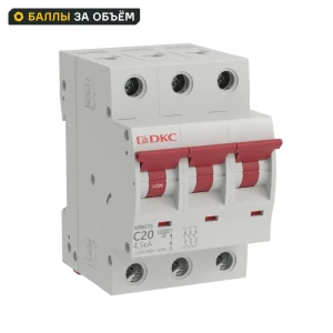Автоматический выключатель DKC Yon 3P C20 А 4.5 кА