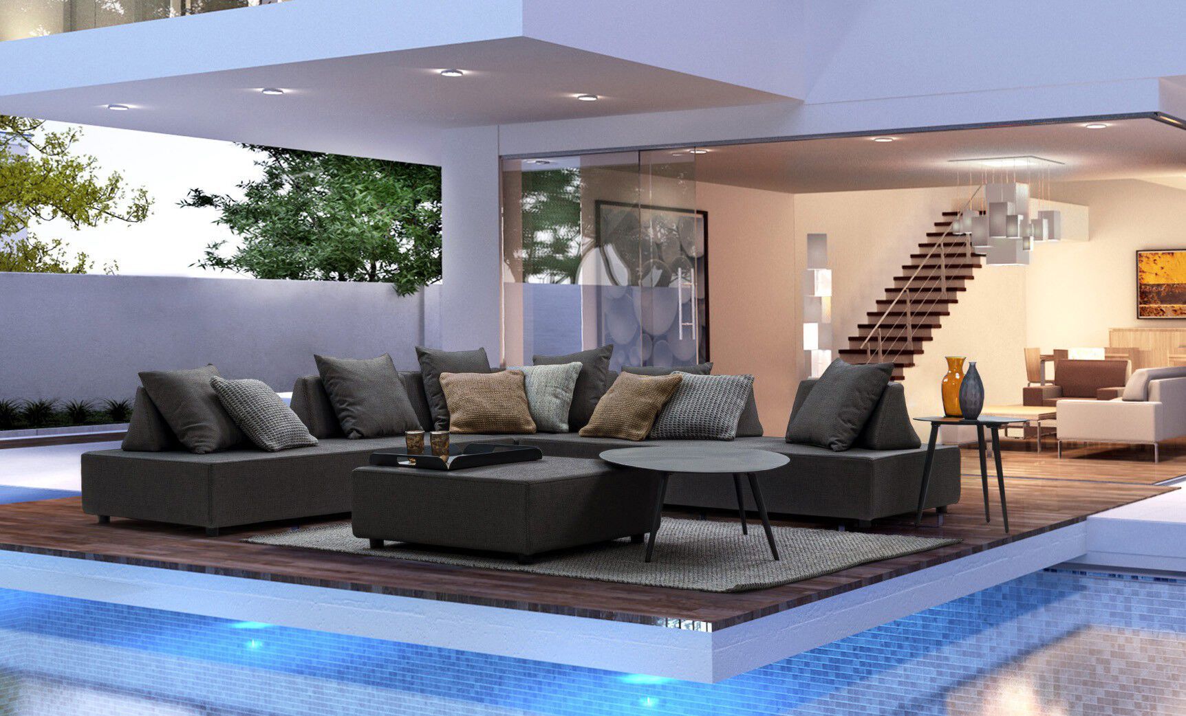 3-местный тканевый съемный садовый диван BIZZOTTO Piper ARCH-00142472 - Вид №2