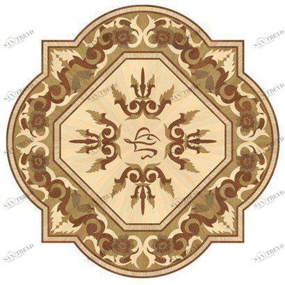 Художественный паркет Da Vinci Розетка 26-100 Дуб Селект (Гладкая) х1000диаметр мм 260090100