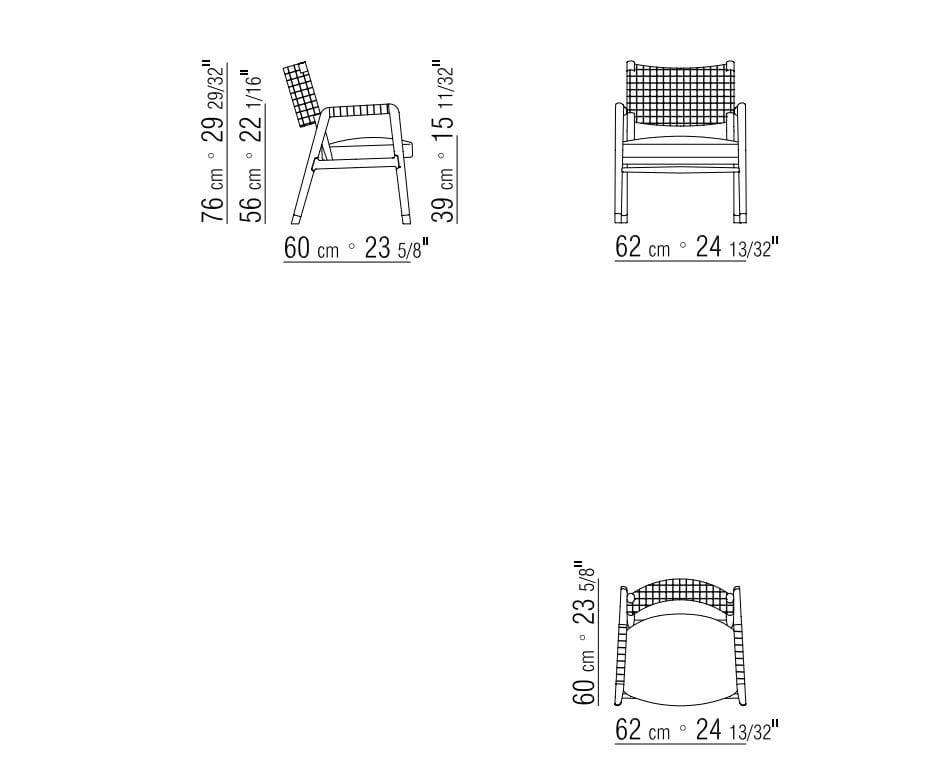 Кресло в ироко Flexform Ortigia ARCH-00149313 - Вид №3