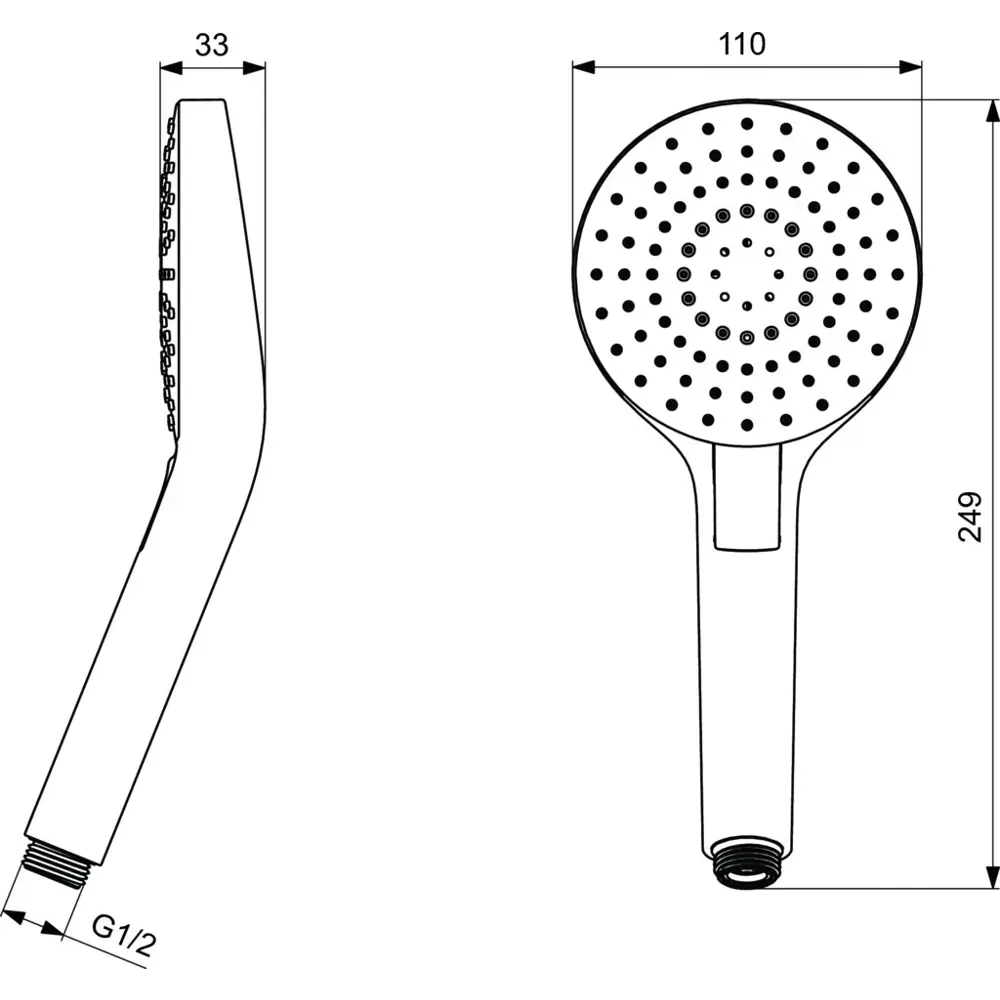 Лейка для душа Ideal Standard IdealRain Evo B2231AA круглая 3 режима 18870848 STLM-2158225 Idealrain Evo Round - Вид №5