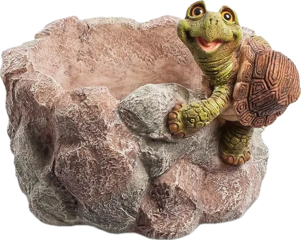 Santreyd Кашпо-скульптура «Камень с черепашкой» для сада и интерьера 89341427