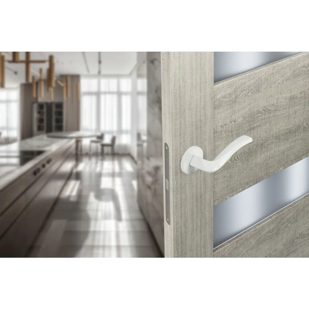 Дверные ручки EDSON EDS-40H-R2 белые для межкомнатных дверей 85170508 STLM-0059405 - Вид №7