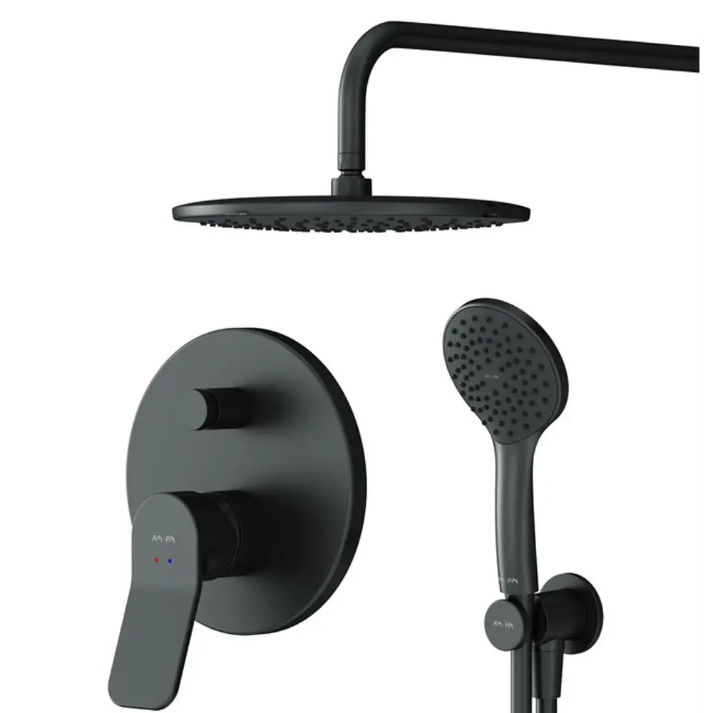 Душевая система AM.PM X-Joy FB85A1RH02 скрытого монтажа цвет черный матовый STLM-2091956