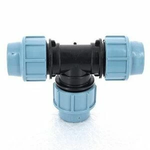 Тройник 25 обжим для труб ПНД UNIDELTA