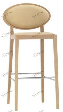 Andreu World Стул высокий, обитый буком, со спинкой Zarina Bq1722 / bq1730