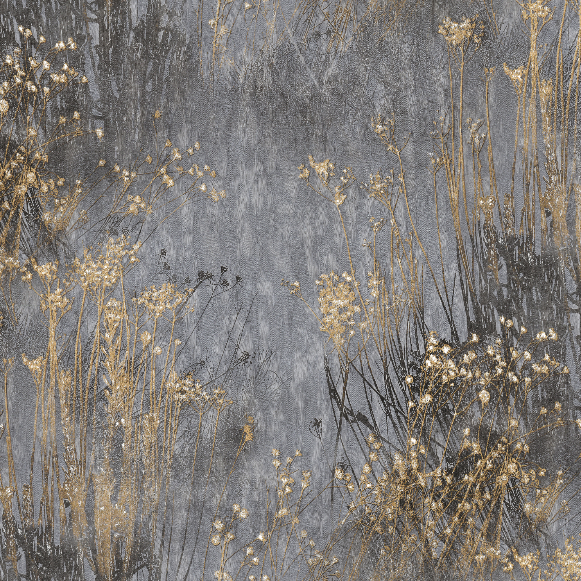 ПАЛИТРА Avignon - флизелиновые обои с растительным орнаментом в серых тонах 83737747 STLM-0043956 - Вид №1