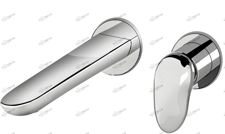 Fir Italia Смеситель для умывальника настенный из латуни с одной ручкой Synergy open 93 9318108