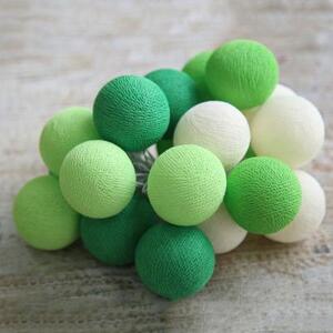 Гирлянда из хлопковых шариков от батареек на 20 лампочек мохито