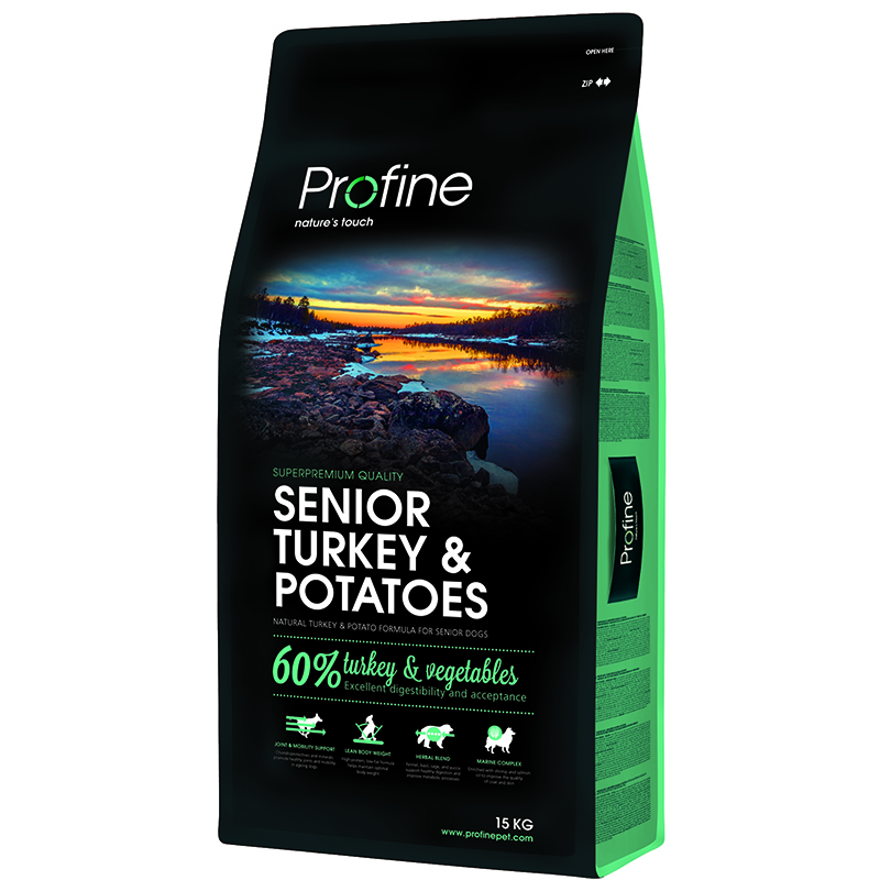 ПР0018436 Корм для собак для пожилых индейка, картофель сух. 15кг PROFINE 