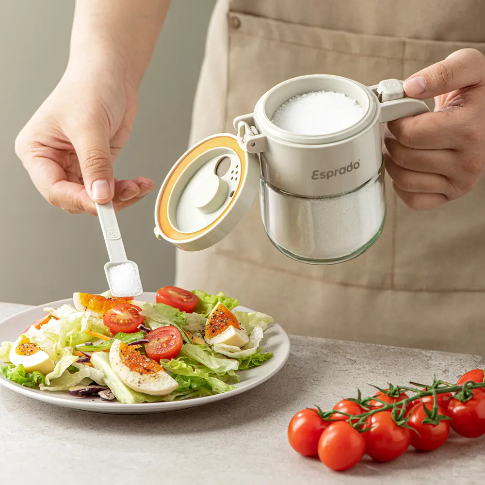 Банка для сыпучих продуктов Esprado Crema 0.3 л стекло цвет бежевый STLM-2163823 - Вид №4