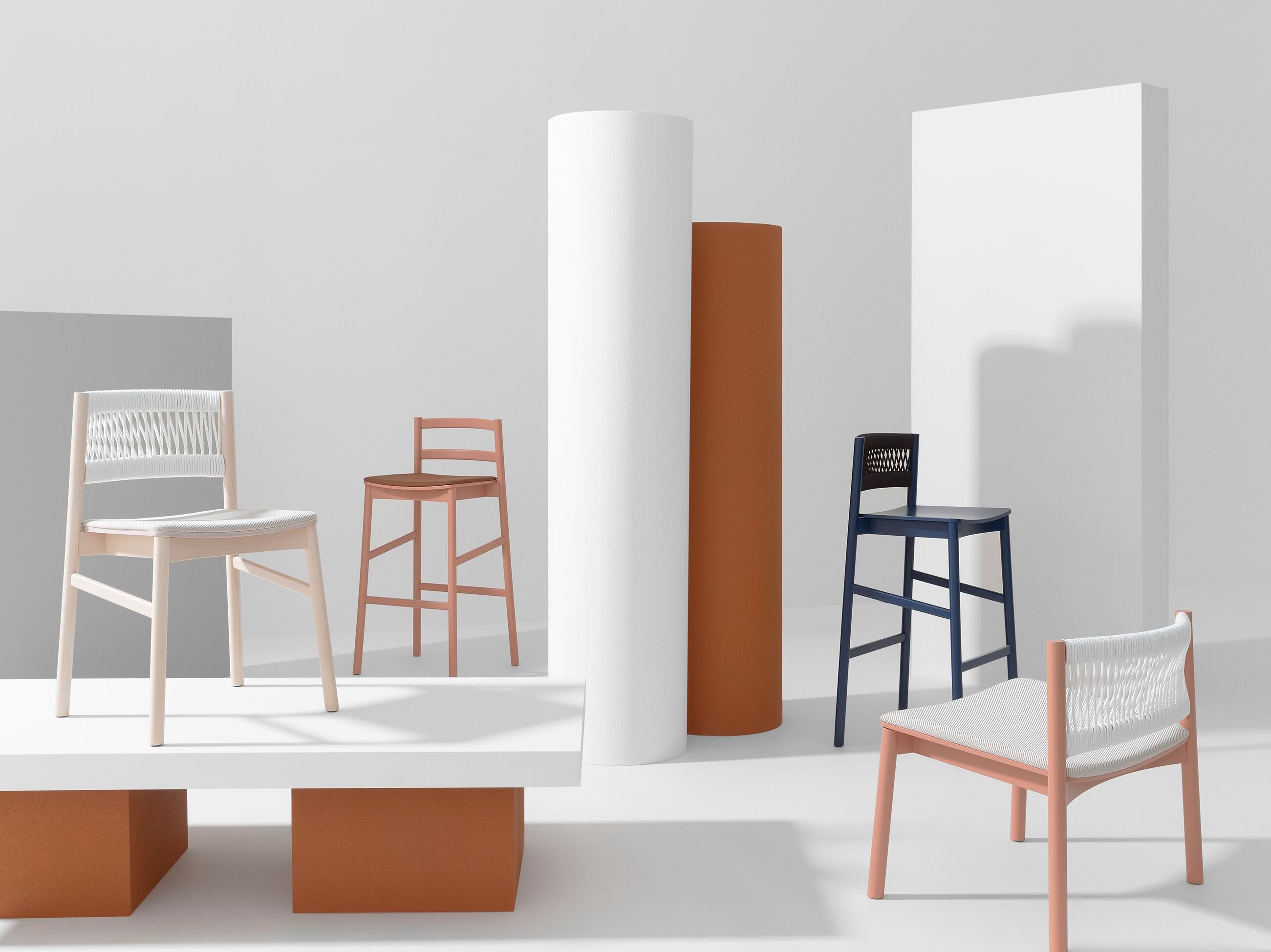 Высокий стул из бука и морской веревки Billiani Load ARCH-00101219 - Вид №2