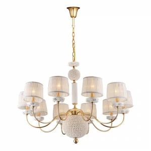 Подвесная люстра Crystal Lux Adagio SP10 белая CRYSTAL LUX ДИЗАЙНЕРСКИЕ, ADAGIO 056865 Белый