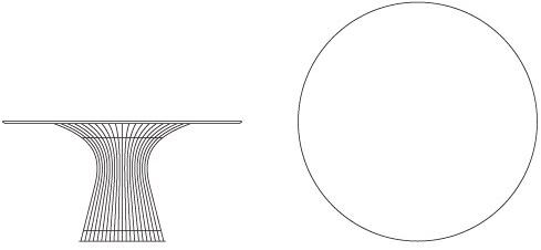 KNOLL Круглый стол из стали и дерева Platner sun-id-1471508 - Вид №1