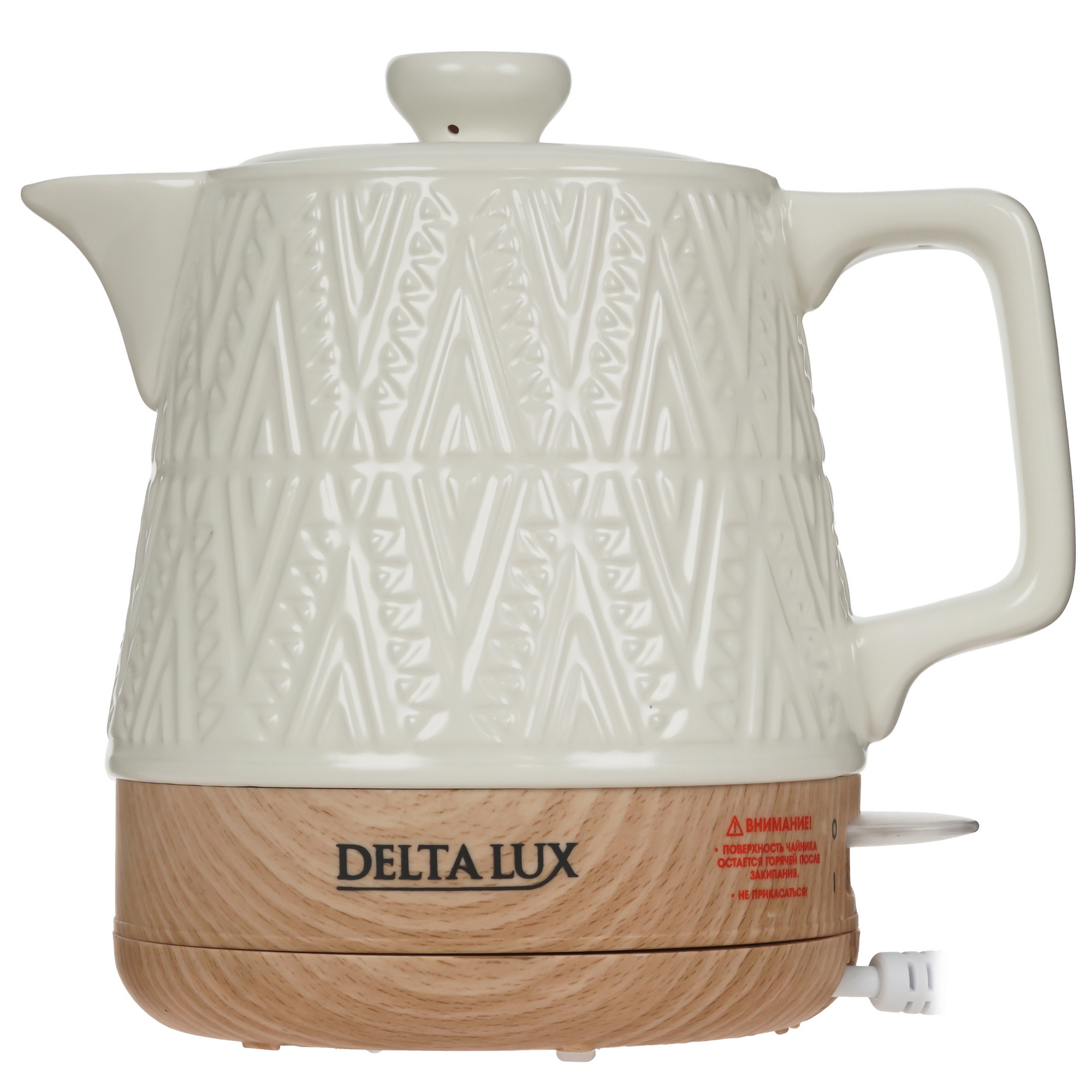 9297585 Электрочайник DELTA LUX DE-1020 белый STDN-0110839