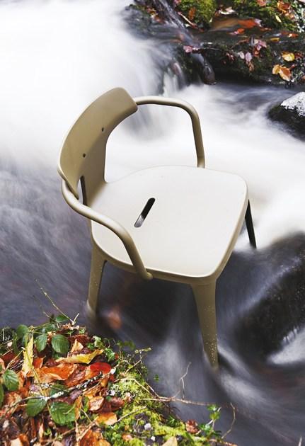 Tolix Штабелируемый стул из нержавеющей стали с подлокотниками sun-id-1450628 - Вид №12