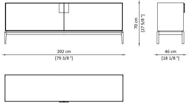 Paolo Castelli Буфет из лакированной мдф с раздвижными дверцами For living sun-id-1501168 - Вид №4