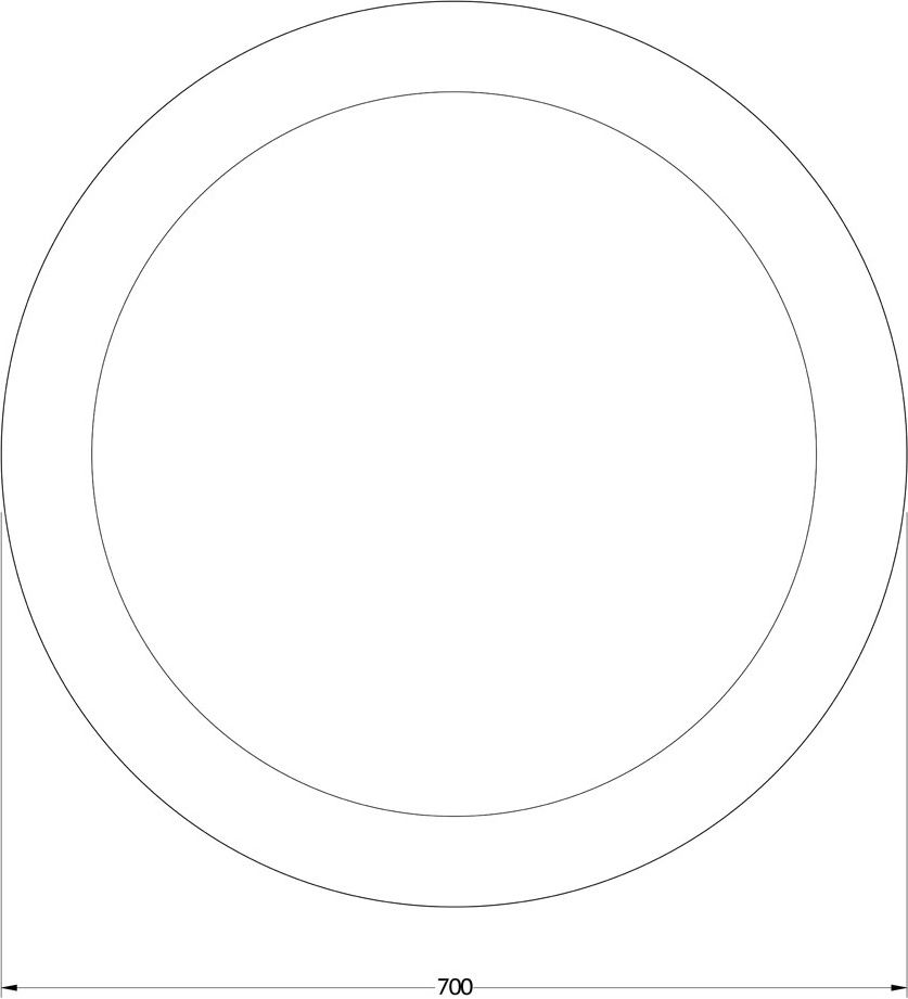 BY 2524 Зеркало с LED-подсветкой 16,5 W EVOFORM Ledshine - Вид №1