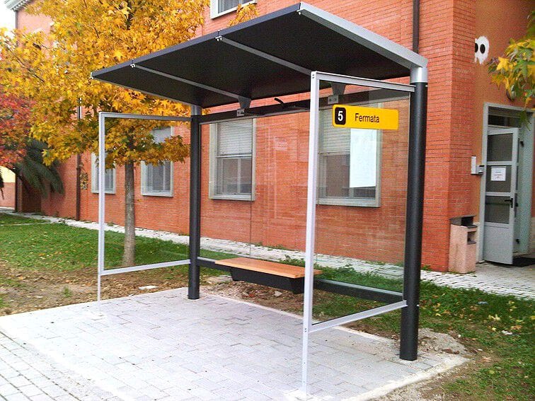 Стальной и стеклянный навес для автобусной остановки Studio Città DIAMOND ARCH-00070601 - Вид №4