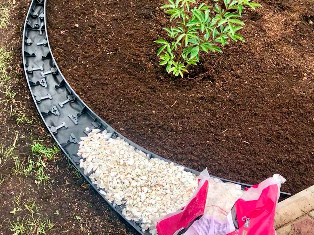 Пластиковый бордюр 78 мм, длина 1 м ГеоПластБорд GPBST-47 - Вид №13