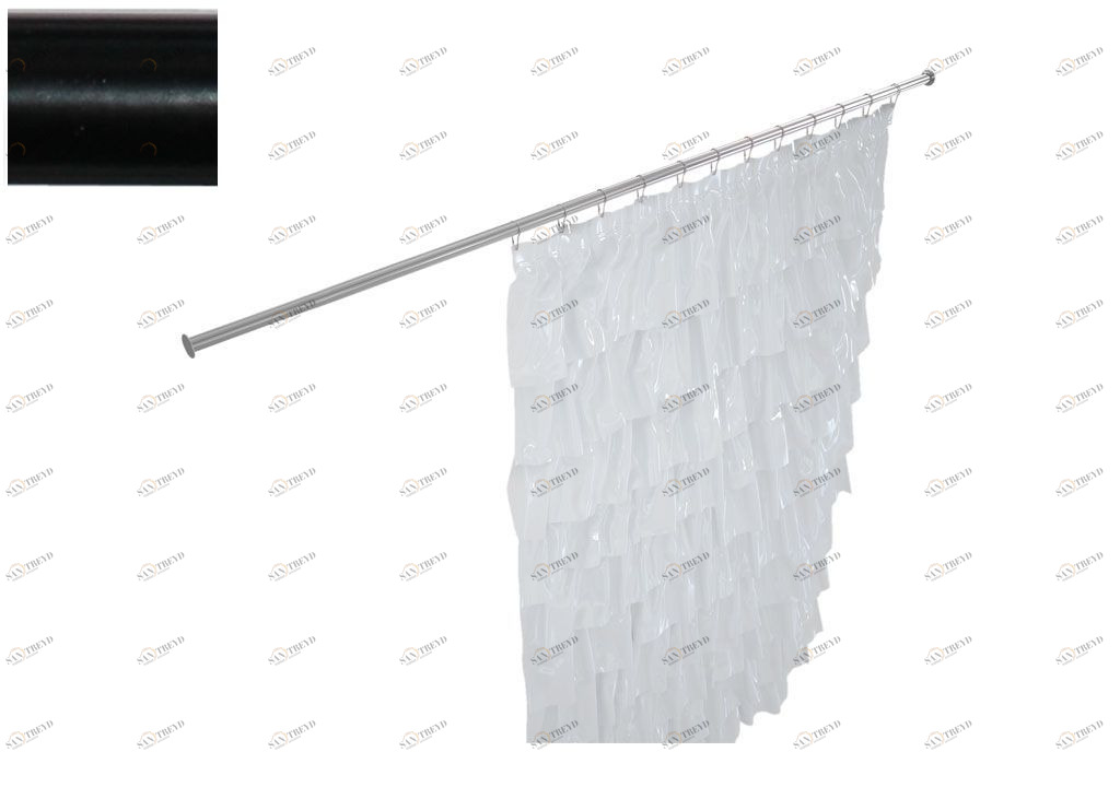 Карниз для ванны Aquanet прямой 120 черный 00241647