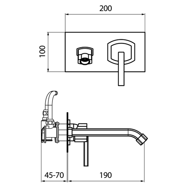 AZ830606015 Смеситель для раковины Webert Azeta  - Вид №2