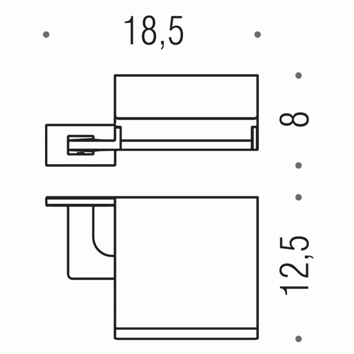 B1691 Держатель туалетной бумаги с крышкой COLOMBO LOOK Colombo Design - Вид №2