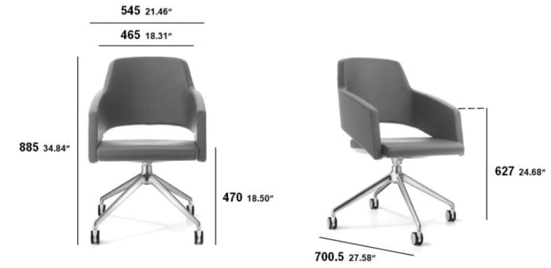 Вращающийся мягкий операционный офисный стул с колесами SITIA Major ARCH-00019370 - Вид №1
