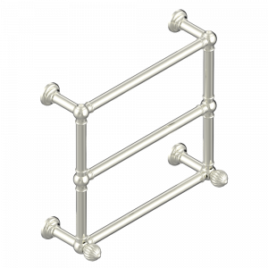 U1A-TWT3H2 Полотенцесушитель Традиционный, 3 перекладины, 625 мм x 575 мм, водяной, с 2 декоративными крестовыми рукоятками Thg-paris Mandarine Никель