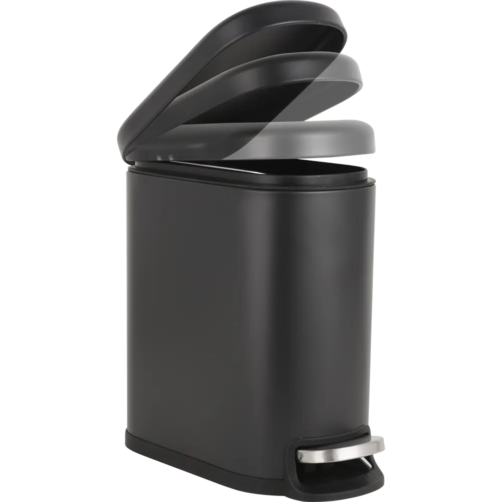 Контейнер для мусора Sensea Remix Slim 5 л цвет чёрный STLM-2076312 - Вид №4