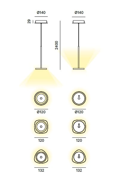 Поликарбонат светодиодный подвесной светильник Quadrifoglio Group Дизайнерское освещение ARCH-00104483 - Вид №11