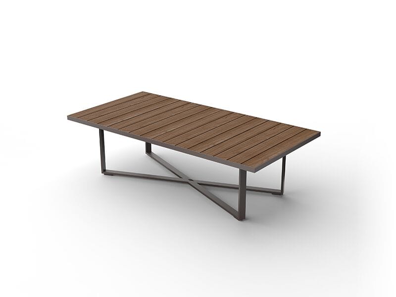 Прямоугольный садовый стол из алюминия и тика Vondom Vineyard ARCH-00025288 - Вид №4