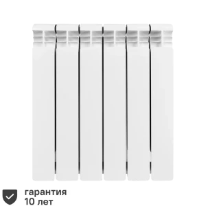 Радиатор секционный Rifar Alum RAL50006 500/90 6 секций боковое подключение алюминий белый