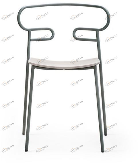 TrabA' Штабелируемый деревянный стул Genoa 0047-met