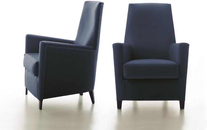 Verzelloni Съемное кожаное кресло с высокой спинкой Calvino sun-id-1462912 - Вид №1